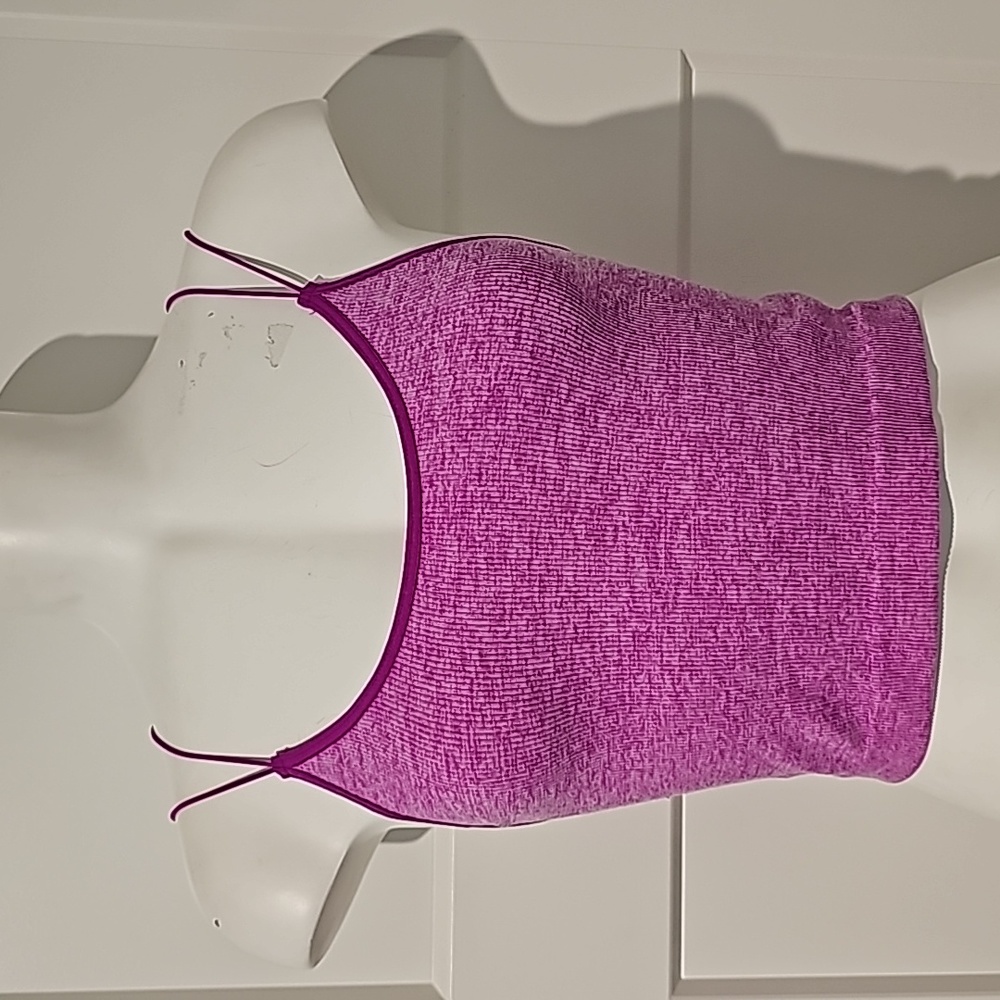 No Boundaries purple double cross back strap crop bralette